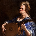Artemisia Gentileschi - Self-Portrait as a Lute Player 1615-17  Artemisia Gentileschi self-mit-laute 1615-1617